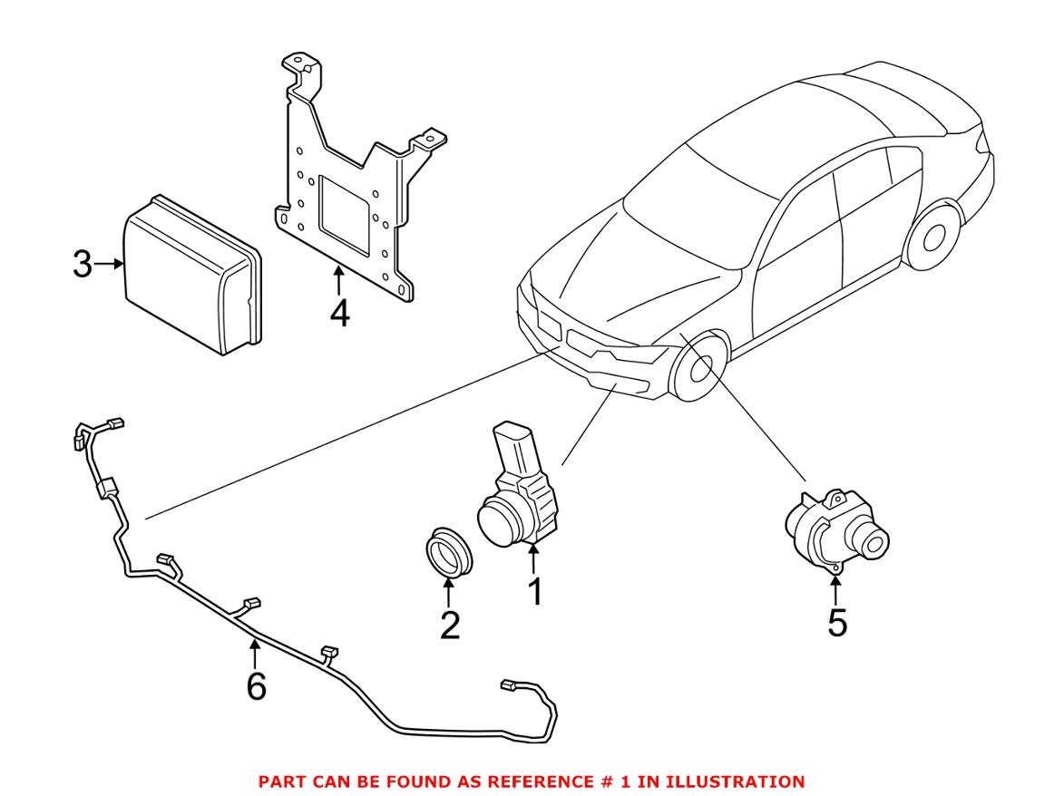 BMW Parking Aid Sensor - Front 66209261617